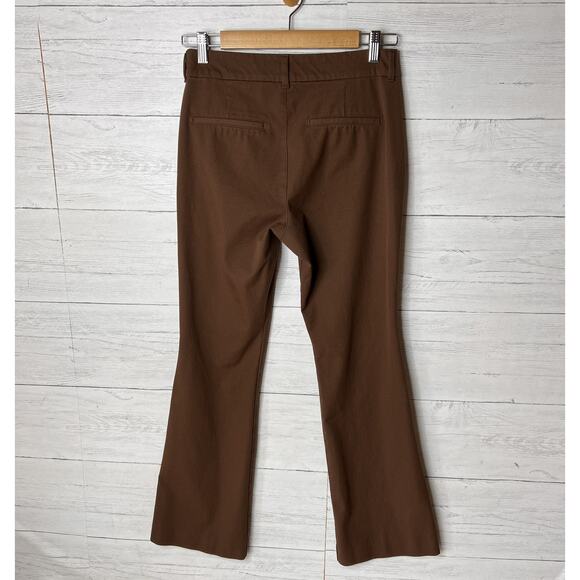 Old Navy Pants Womens Size 6 Petite Chocolate Brown High Rise Pixie Flare - Picture 12 of 16